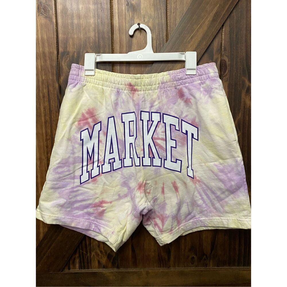 MARKET Streetwear Jogger Tie Dye Sweat Shorts Size Large